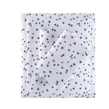 Cozy Cotton Flannel Animal Print Sheet Set, Twin, Blue Stars, 3 Pieces