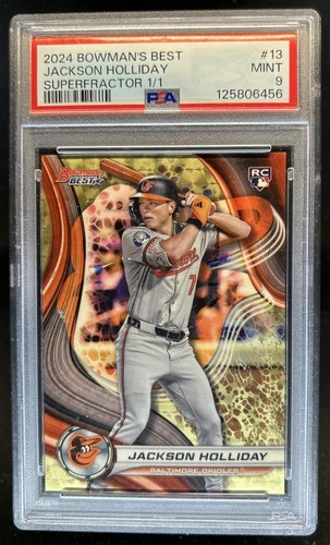 2024 Bowman's Best Jackson Holliday RC Rookie SuperFractor #1/1 Orioles PSA 9