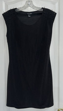 Forever 21 Women's Black Spike Shoulders Keyhole Back Mini Dress Size L