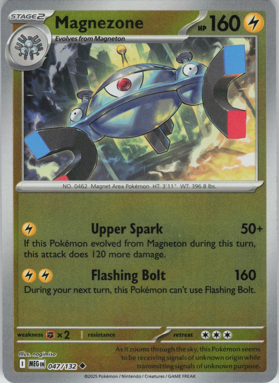 Magnezone Uncommon ME01: Mega Evolution 047/132 NM Reverse Holo