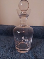 Large Courvoisier Cognac Brandy Decanter Glass Bottle 750ml Capacity Vintage VGC