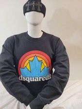 Dsquared2 Men's Black Men's Sweatshirt Size M Made In Italy Authentic 675
