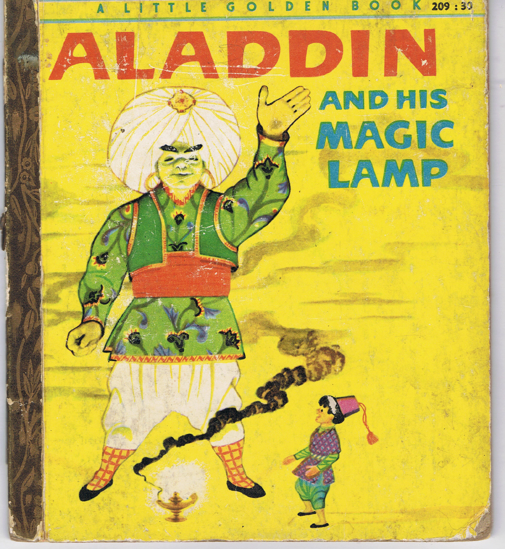old vintage LITTLE GOLDEN BOOK Aladdin and His Magic Lamp | eBay, image size:1000x1087