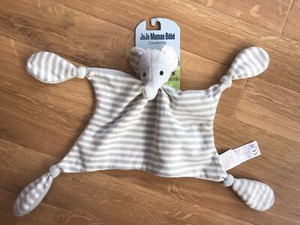 Jojo Maman Bebe Elephant Comforter Grey Striped Blanket Blankie Bnwt Ebay