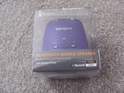 New Targus Bluetooth Wireless Mobile Speaker w/Microphone Purple (TA-22MBSP-PUR)