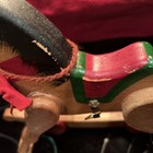 VTG Rare 60-70s Handcrafted Solid Painted Wood Rocking Horse Pull Toy 11”x12” — photo 8
