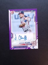 2021 Bowman 1st Bowman PURPLE /250 JACKSON CLUFF #PAPR-JC