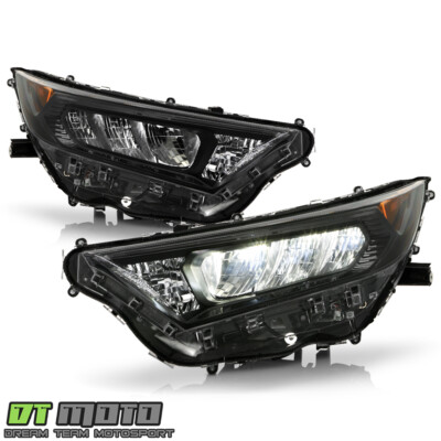 For 2019-2021 Toyota RAV4 Black Bezel LED Headlights Headlamps