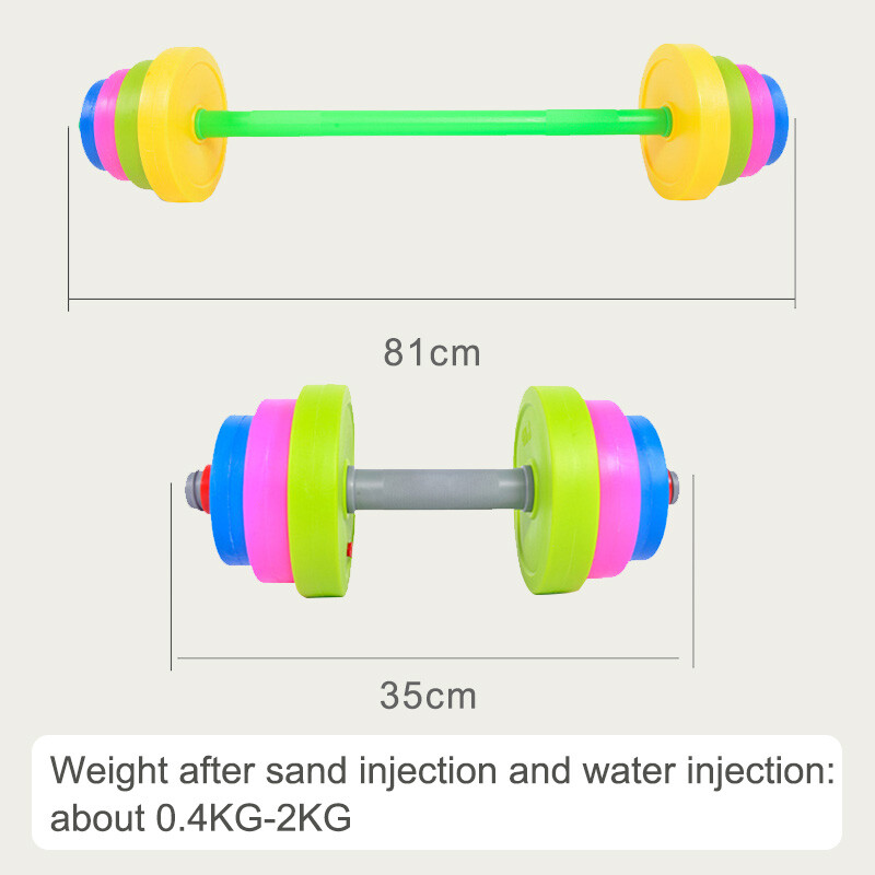 Kids Adjustable Barbell Toy Set Durable Exercise Dumbells Toys
