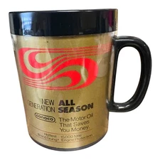 Vintage Thermo Serv Insulated Conoco Coffee Mug, 4” Tall, 3” In Diameter