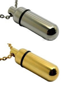 Authentic Pill Capsule Cremation Ashes Urn Pendant Memorial Keepsake Necklace Engraved