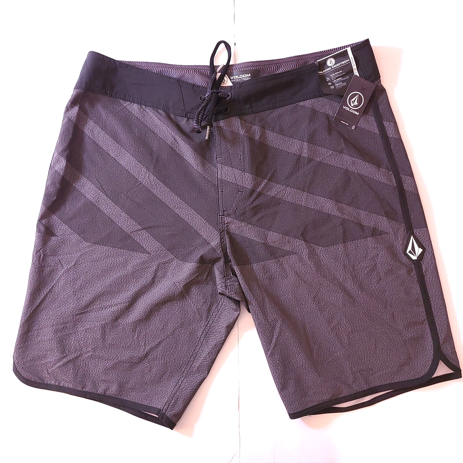 Volcom Lido Heathered Mod 20 Board Shorts Black Mens 36
