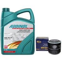 MotoröL Set 0W-30 Addinol 5 Liter + ÖLfilter SM 165 FüR Suzuki Vitara 1.6 2.0