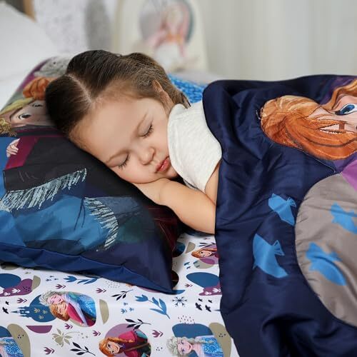Frozen 3-Piece Toddler Bedding Sheet Set with Reversible Comforter for Kids - Picture 8 of 9