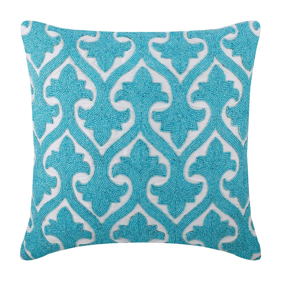 Square Decorative Cushion Case Blue 16