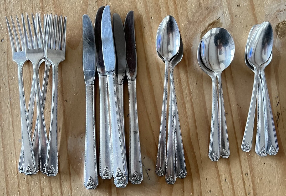 vintage bordeaux prestige silver plate silverware Lot Of 24 Pieces  display picture 1
