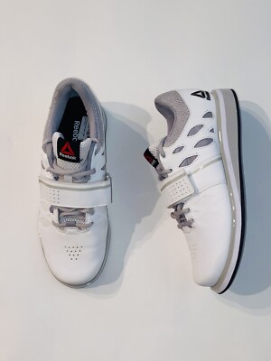 Reebok Lifter PR Weightlifting Shoes Mens Size 7 = Women s Size 8.5 White BD2632