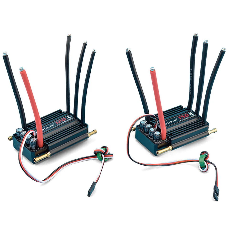 Flycolor Waterproof 50A/90A/120A/150A Brushless ESC 2-6S BEC for Ship RC Boat - Bild 4 von 4