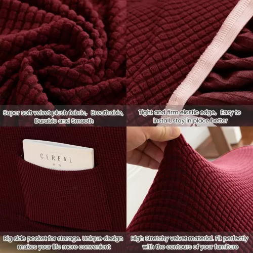 Elastischer Relaxsessel 3-Sitzer Sofa Bezug Jacquard Relaxsessel Schonbezüge - Bild 5 von 29