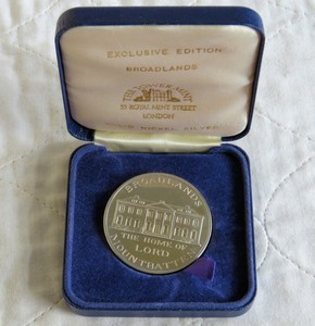 Broadlands The Home Of Lord Mountbatten 44mm Solid Proof Medal Boxed Ebay