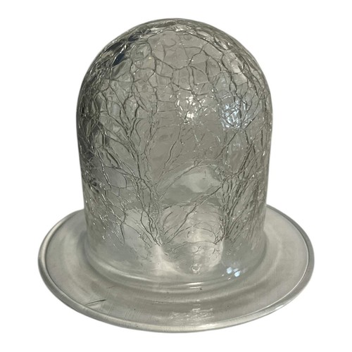 2000er PartyLite Ascent Glas Teelichthalter - Crackle Dome - P0382G