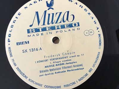 CHOPIN Piano Concerto Milosz Magin 12” Vinyl LP Album Record Rare