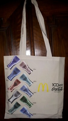 STOFFTASCHE / TOTBAG 100 Jahre COCA COLA MAC DONALD'S COLLECTOR, NEU!!!