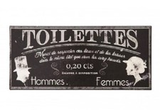 Vintage Style French Toilet Toilettes Metal Sign Plaque