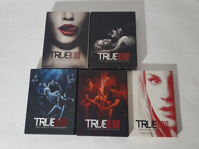 True Blood: Seasons 1-5 DVD Sets HBO( Anna Paquin, Stephen Moyer, Sam  Trammell)