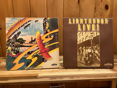 LIGHTHOUSE lot of 2 vinyl records THOUGHTS OF MOVIN' ON & LIVE! 2lp