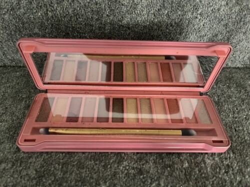 Laura Ashley Eyeshadow Palette12 Colours In Pink Case With Mirror - New In Tin - Picture 1 of 5