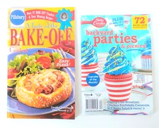 Set of 2 BAKE OFF & Party RECIPES Cook Books Classics Betty Crocker Pillsbury