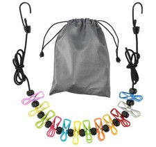 Retractable Portable Clothesline for Travel, Clothing line with 12 Clothes Clips