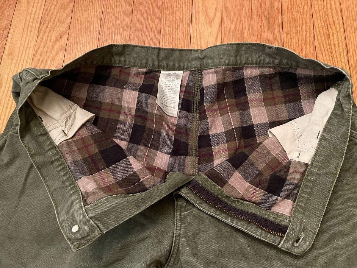 パンツ Carhartt flannel lined Carpenter Pants Amazon.com: Loose Fit Flannel-Lined Carhartt Utility Work