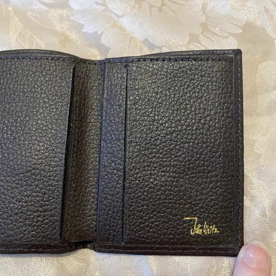 Carteira de couro tríplice grão integral John Write - Imagem 2 de 4