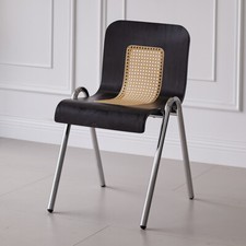 Silla Simple Silla de Comedor Creativo Hogar Mesa de Comedor Silla de Ratán Respaldo