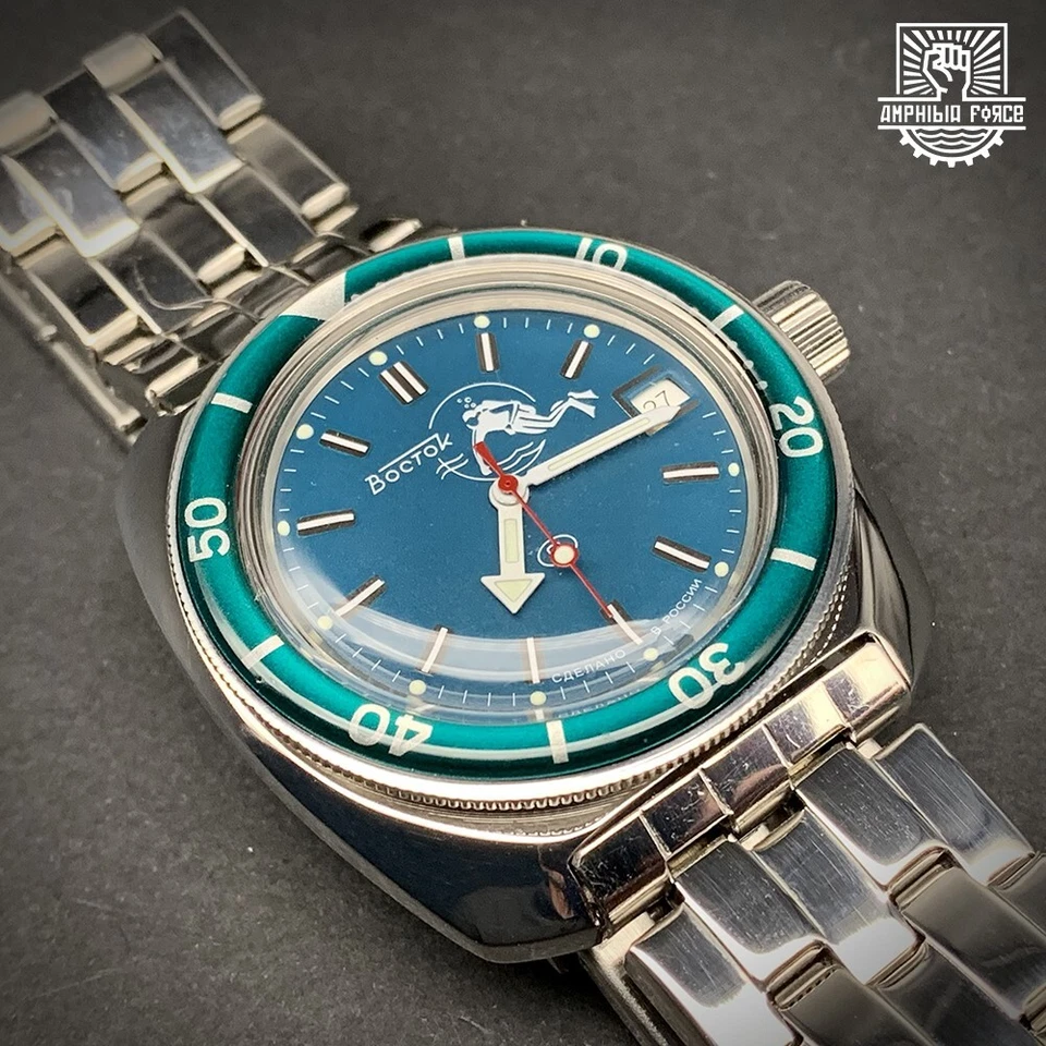 Vostok Amphibia 710059 Scuba Dude Domed Bezel. Brand New Sent from Barcelona - Imagen 4 de 4