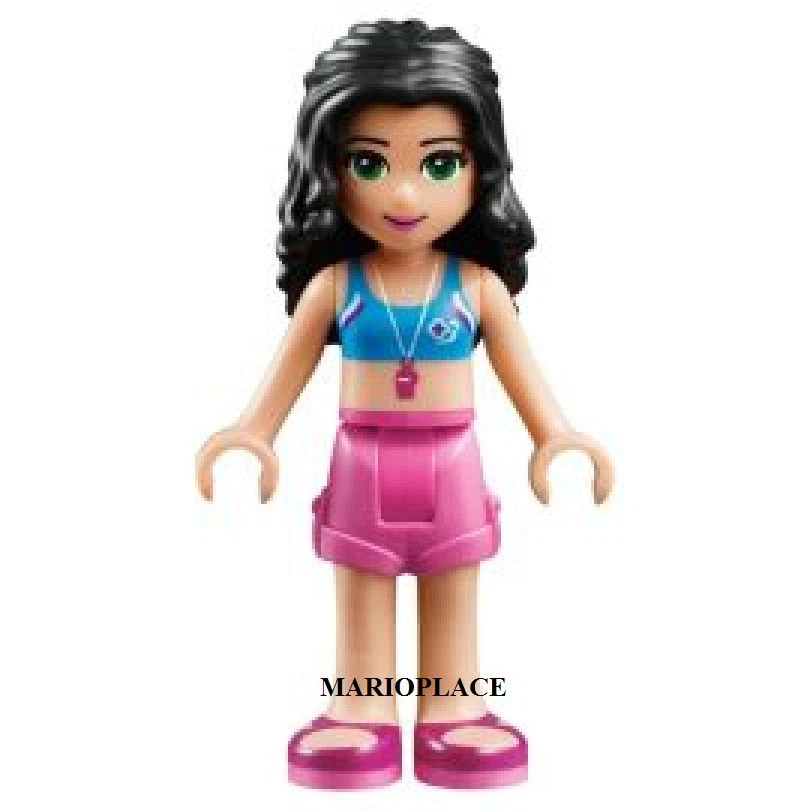 Lego Friends 41028 Emma Dark Pink Shorts Bikini Top With Whistle