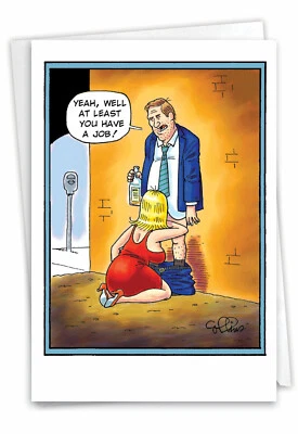 NOBLEWORKS Funny Birthday Greeting Card w/ envelope - Bday Have A Job