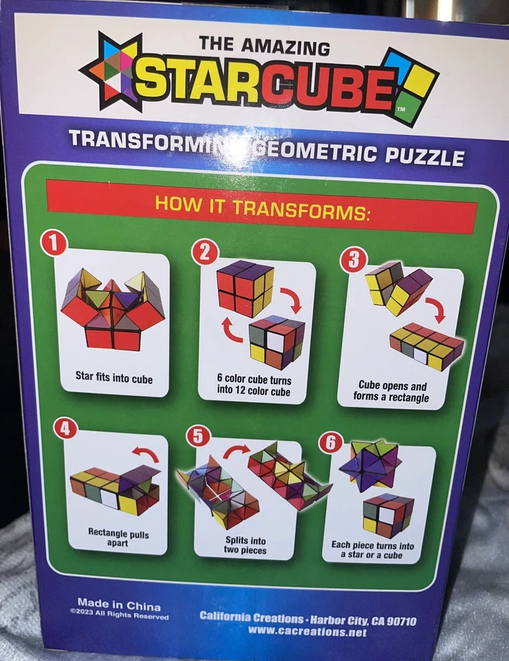Rompecabezas geométrico California Creations The Amazing Star Cube nuevo sellado  Foto 2 de 2