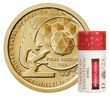2019 P&D SET AMERICAN INNOVATION PENNSYLVANIA TWO UNCIRCULATED DOLLARS! Polio!