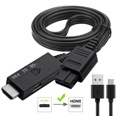 N64 To HDMI Converter Adapter HD Link Cable For Nintendo Gamecube Super NES SNES