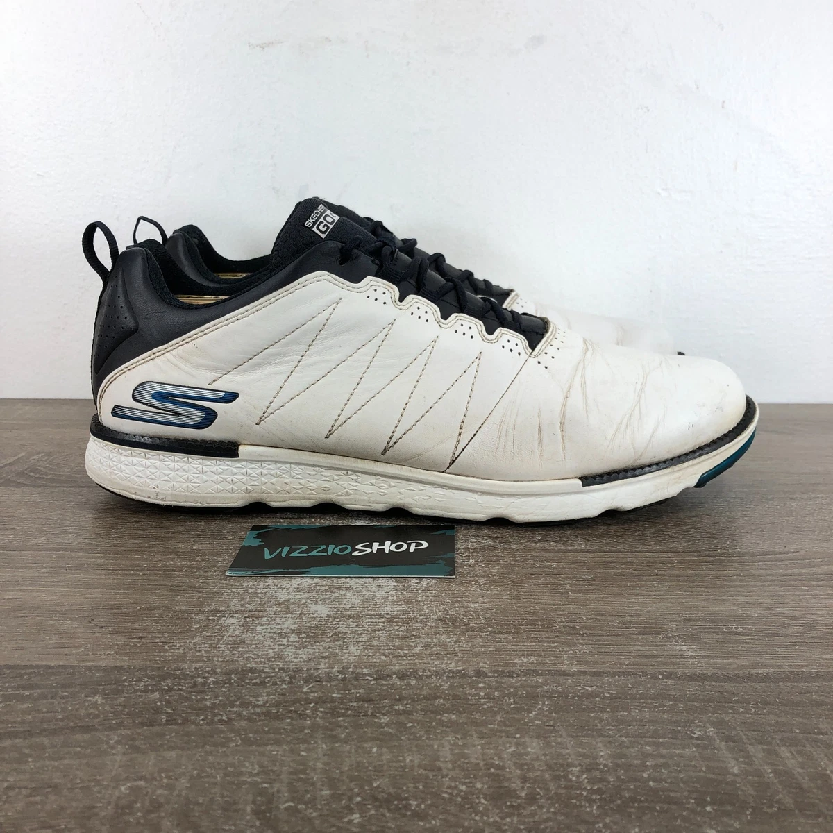 Skechers Go Elite V3 WP Leather White Spikeless Golf Shoes Men 12 54523 |