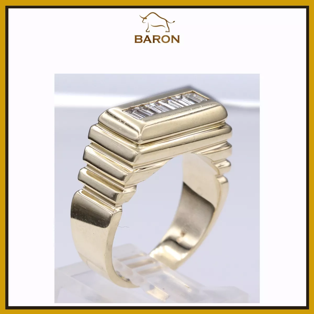 Mens estate diamond sale rings
