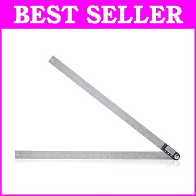 High Accuracy 20'' Stainless Steel Angle Ruler with Lock and Reverse Functions