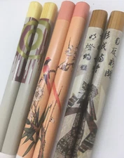 3 Pair 9" chopsticks Classic HAIR STICKS Peach Beige Tan Subtle Exotic Smooth