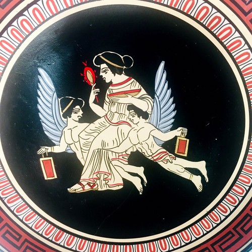 Greek Museum Replica Aphrodite Handmade Display Clay Plate J Spyropoulos 2 of 17 - Picture 2 of 6