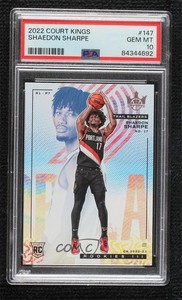 2022 Panini Court Kings Rookies III Shaedon Sharpe #147 PSA 10 GEM MT Rookie RC