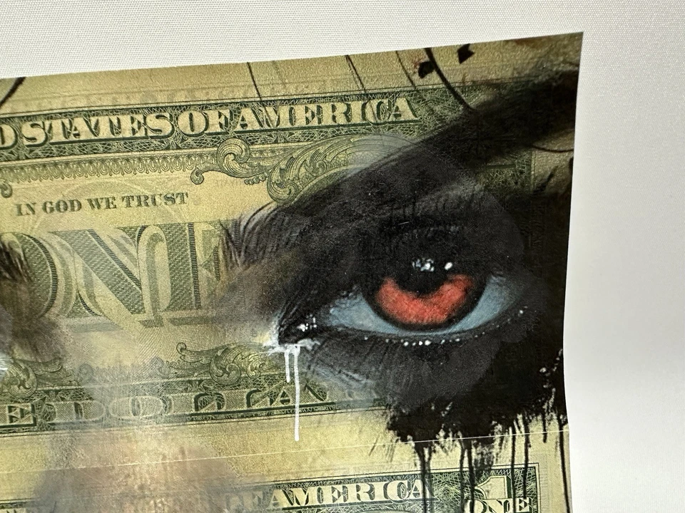 Chris Boyle Dollar Dinero Arte 1/1 - Ángel Oscuro + Certificado de Autenticidad Foto 4 de 4