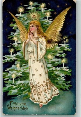 13309566 - In Prayer Christmas Tree Xmas Angel 1909